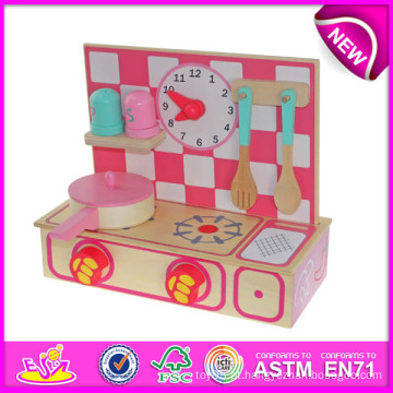 Brinquedo bonito da cozinha dos miúdos ajustado, jogos de madeira bonitos da cozinha Brinquedo para crianças, jogo de madeira bonito da cozinha do brinquedo ajustados para o bebê W10c088